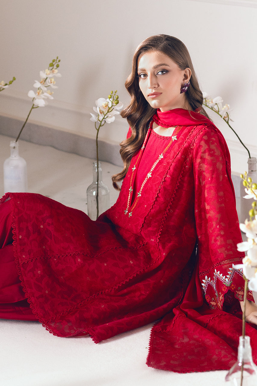 Shirt And Dupatta-Cotton Net