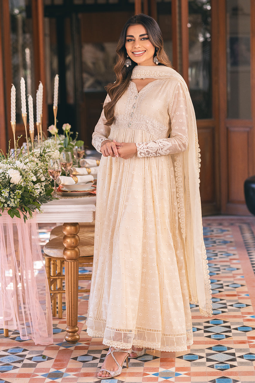 Shirt And Dupatta-Cotton Net