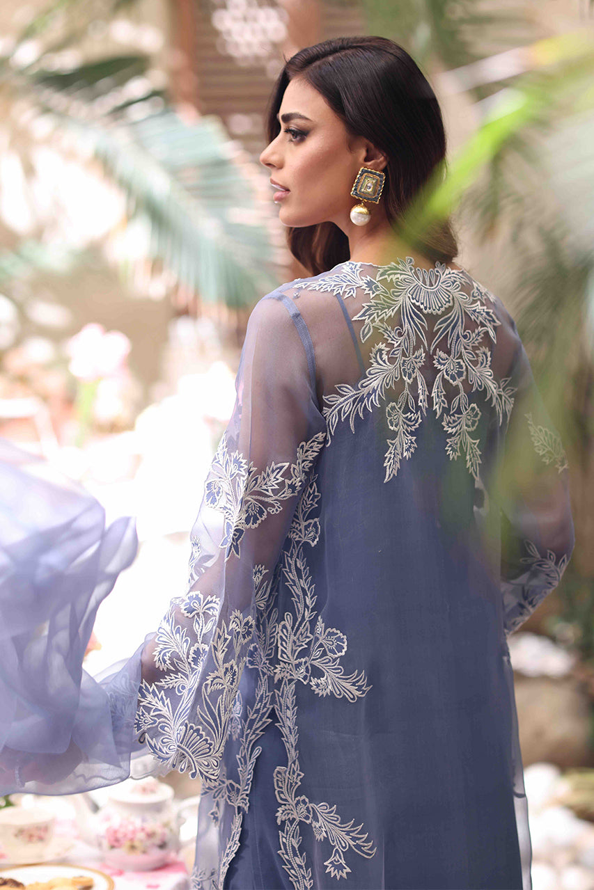 Shirt And Dupatta-Kattan Organza