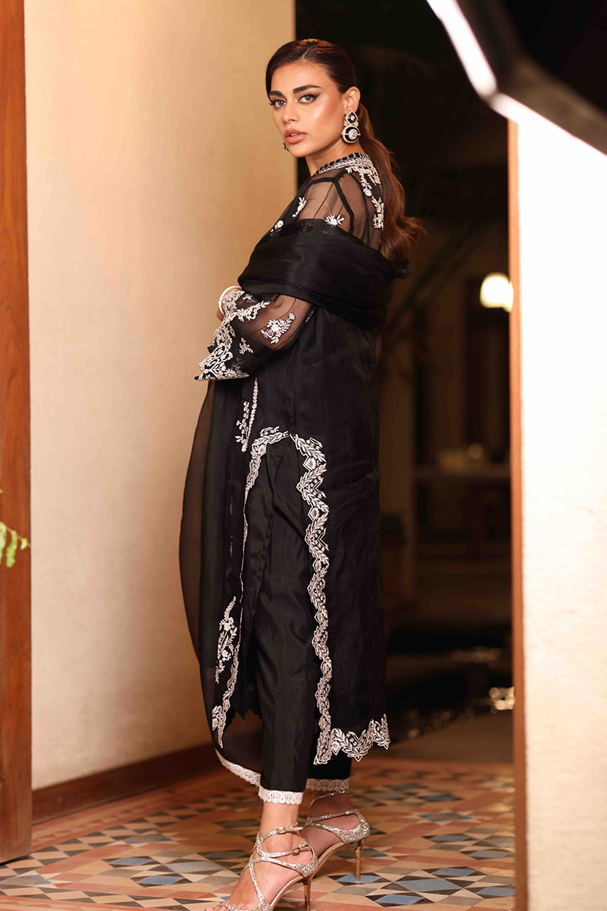 Shirt And Dupatta-Kattan Organza