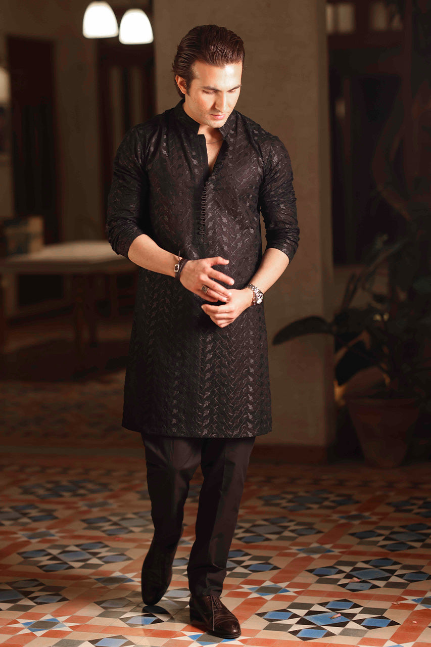 Kurta and Trousers-Chikan Cotton